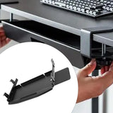 Maxbell Keyboard Tray Under Desk Keyboard Organizer Metal for Typing Keyboard Holder Black w Mouse Board