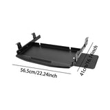 Maxbell Keyboard Tray Under Desk Keyboard Organizer Metal for Typing Keyboard Holder Black w Mouse Board