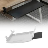 Maxbell Keyboard Tray Under Desk Keyboard Organizer Metal for Typing Keyboard Holder Gray w Mouse Board