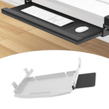 Maxbell Keyboard Tray Under Desk Keyboard Organizer Metal for Typing Keyboard Holder Gray w Mouse Board