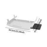 Maxbell Keyboard Tray Under Desk Keyboard Organizer Metal for Typing Keyboard Holder Gray w Mouse Board