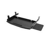 Maxbell Keyboard Tray Under Desk Keyboard Organizer Metal for Typing Keyboard Holder Black Beam w Mouse