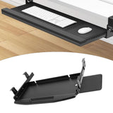 Maxbell Keyboard Tray Under Desk Keyboard Organizer Metal for Typing Keyboard Holder Black Beam w Mouse