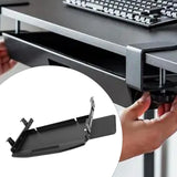 Maxbell Keyboard Tray Under Desk Keyboard Organizer Metal for Typing Keyboard Holder Black Beam w Mouse