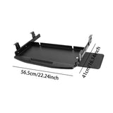 Maxbell Keyboard Tray Under Desk Keyboard Organizer Metal for Typing Keyboard Holder Black Beam w Mouse