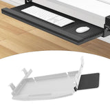Maxbell Keyboard Tray Under Desk Keyboard Organizer Metal for Typing Keyboard Holder Gray Beam w Mouse