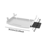 Maxbell Keyboard Tray Under Desk Keyboard Organizer Metal for Typing Keyboard Holder Gray Beam w Mouse
