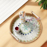 Maxbell Decorative Storage Tray Rattan Serving Tray for Restaurant Living Room Party