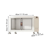 Maxbell Foldable Storage Cabinet Fashion Portable for Farmhouse Drawing Room Kitchen White 1 Layer 45 cm