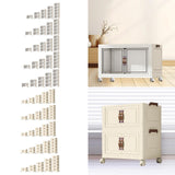 Maxbell Foldable Storage Cabinet Fashion Portable for Farmhouse Drawing Room Kitchen White 1 Layer 45 cm