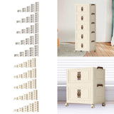 Maxbell Foldable Storage Cabinet Fashion Portable for Farmhouse Drawing Room Kitchen White 1 Layer 45 cm