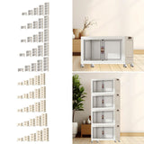Maxbell Foldable Storage Cabinet Fashion Portable for Farmhouse Drawing Room Kitchen White 1 Layer 45 cm