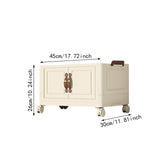 Maxbell Foldable Storage Cabinet Fashion Portable for Farmhouse Drawing Room Kitchen Beige  1 Layer 45 cm