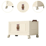 Maxbell Foldable Storage Cabinet Fashion Portable for Farmhouse Drawing Room Kitchen Beige  1 Layer 55 cm