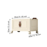 Maxbell Foldable Storage Cabinet Fashion Portable for Farmhouse Drawing Room Kitchen Beige  1 Layer 55 cm
