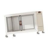 Maxbell Foldable Storage Cabinet Fashion Portable for Farmhouse Drawing Room Kitchen White 1 Layer 65 cm