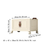 Maxbell Foldable Storage Cabinet Fashion Portable for Farmhouse Drawing Room Kitchen Beige 1 Layer 65 cm