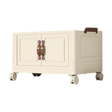 Maxbell Foldable Storage Cabinet Fashion Portable for Farmhouse Drawing Room Kitchen Beige 1 Layer 70 cm