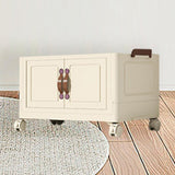 Maxbell Foldable Storage Cabinet Fashion Portable for Farmhouse Drawing Room Kitchen Beige 1 Layer 70 cm