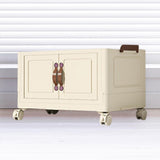 Maxbell Foldable Storage Cabinet Fashion Portable for Farmhouse Drawing Room Kitchen Beige 1 Layer 70 cm