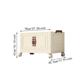 Maxbell Foldable Storage Cabinet Fashion Portable for Farmhouse Drawing Room Kitchen Beige 1 Layer 70 cm
