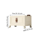Maxbell Foldable Storage Cabinet Fashion Portable for Farmhouse Drawing Room Kitchen Beige 1 Layer 75 cm
