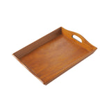 Maxbell Wooden Rectangular Serving Tray Wood Plate for Tea House Kitchen Dining Room Brown