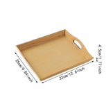 Maxbell Wooden Rectangular Serving Tray Wood Plate for Tea House Kitchen Dining Room Wood