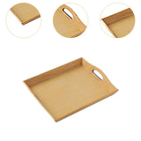 Maxbell Wooden Rectangular Serving Tray Wood Plate for Tea House Kitchen Dining Room Wood