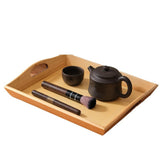 Maxbell Wooden Rectangular Serving Tray Wood Plate for Tea House Kitchen Dining Room Wood