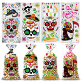 Maxbell 40 Pieces Mexican Day of The Dead Gift Bags Packaging Bags Small Cookie Bags