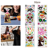 Maxbell 40 Pieces Mexican Day of The Dead Gift Bags Packaging Bags Small Cookie Bags