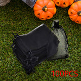 Maxbell 100Pcs Halloween Gift Bag with Drawstring Decor Candy Bag for Party Supplies
