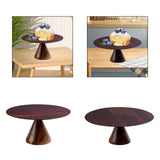 Maxbell Round Cake Stand Elegant Cake Stand Display for Anniversary Event Countertop 21cmx21cmx10cm