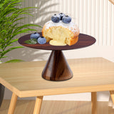 Maxbell Round Cake Stand Elegant Cake Stand Display for Anniversary Event Countertop 21cmx21cmx10cm