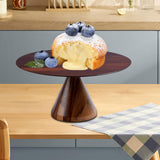 Maxbell Round Cake Stand Elegant Cake Stand Display for Anniversary Event Countertop 21cmx21cmx10cm