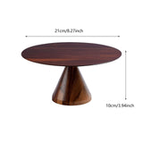 Maxbell Round Cake Stand Elegant Cake Stand Display for Anniversary Event Countertop 21cmx21cmx10cm