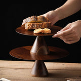Maxbell Round Cake Stand Elegant Cake Stand Display for Anniversary Event Countertop 21cmx21cmx10cm
