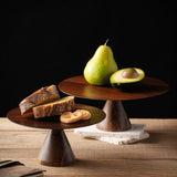 Maxbell Round Cake Stand Elegant Cake Stand Display for Anniversary Event Countertop 21cmx21cmx10cm