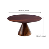 Maxbell Round Cake Stand Elegant Cake Stand Display for Anniversary Event Countertop 26cmx26cmx10cm