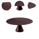 Maxbell Round Cake Stand Elegant Cake Stand Display for Anniversary Event Countertop 26cmx26cmx10cm