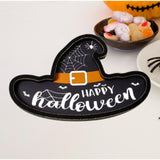 Maxbell Halloween Serving Tray Witch Hat Shaped Dessert Tray for Biscuits Home Cafes