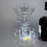 Maxbell Drink Dispenser Craft Transparent 6 Pourer for Game Beverage Party