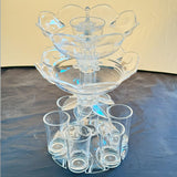 Maxbell Drink Dispenser Craft Transparent 6 Pourer for Game Beverage Party