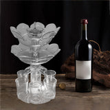 Maxbell Drink Dispenser Craft Transparent 6 Pourer for Game Beverage Party