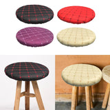 Maxbell Round Bar Stool Cover Soft AntiSlip Fashion Slipcover for Office Chairs Home Black