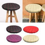 Maxbell Round Bar Stool Cover Soft AntiSlip Fashion Slipcover for Office Chairs Home Black