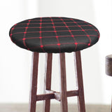 Maxbell Round Bar Stool Cover Soft AntiSlip Fashion Slipcover for Office Chairs Home Black