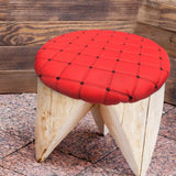 Maxbell Round Bar Stool Cover Soft AntiSlip Fashion Slipcover for Office Chairs Home Red