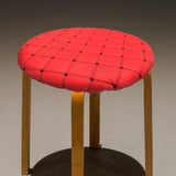 Maxbell Round Bar Stool Cover Soft AntiSlip Fashion Slipcover for Office Chairs Home Red